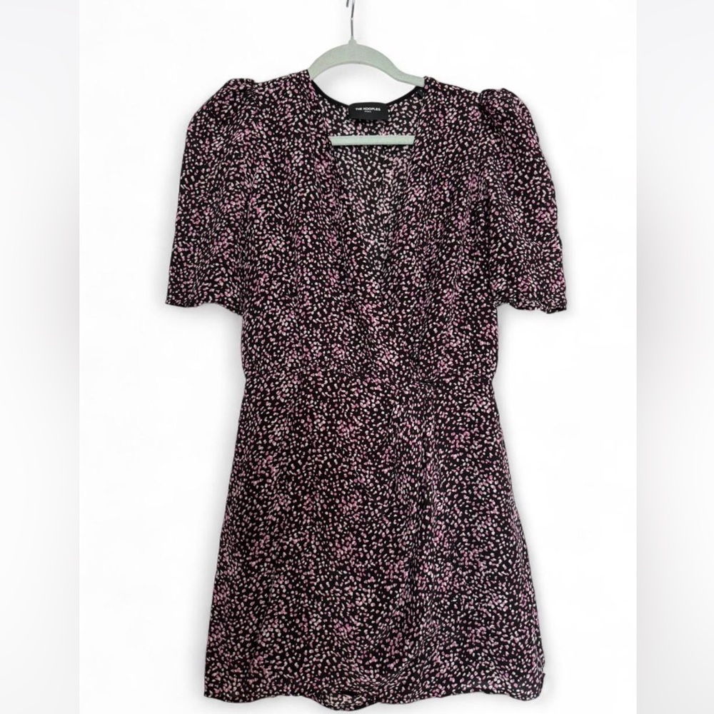 The Kooples Black and Pink Mini Dress
